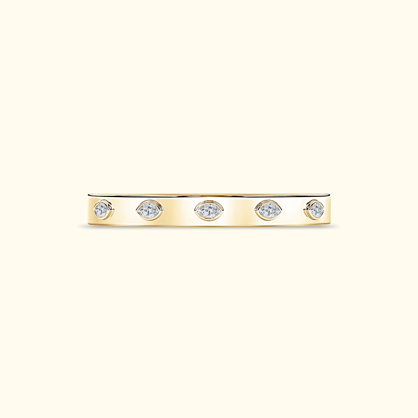 Bezel Set Marquise Diamond Bracelet