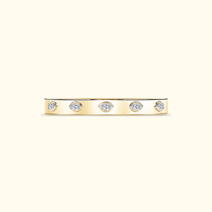 Bezel Set Marquise Diamond Bracelet