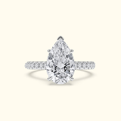 Elizabeth' Engagement Ring - French Pavé Halo Design