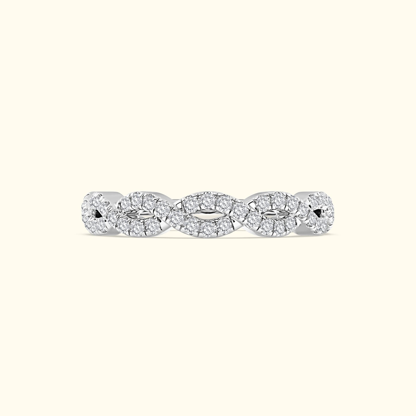 'Kayla' French Pavè Infinity Diamond Band