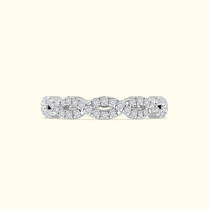 'Kayla' French Pavè Infinity Diamond Band