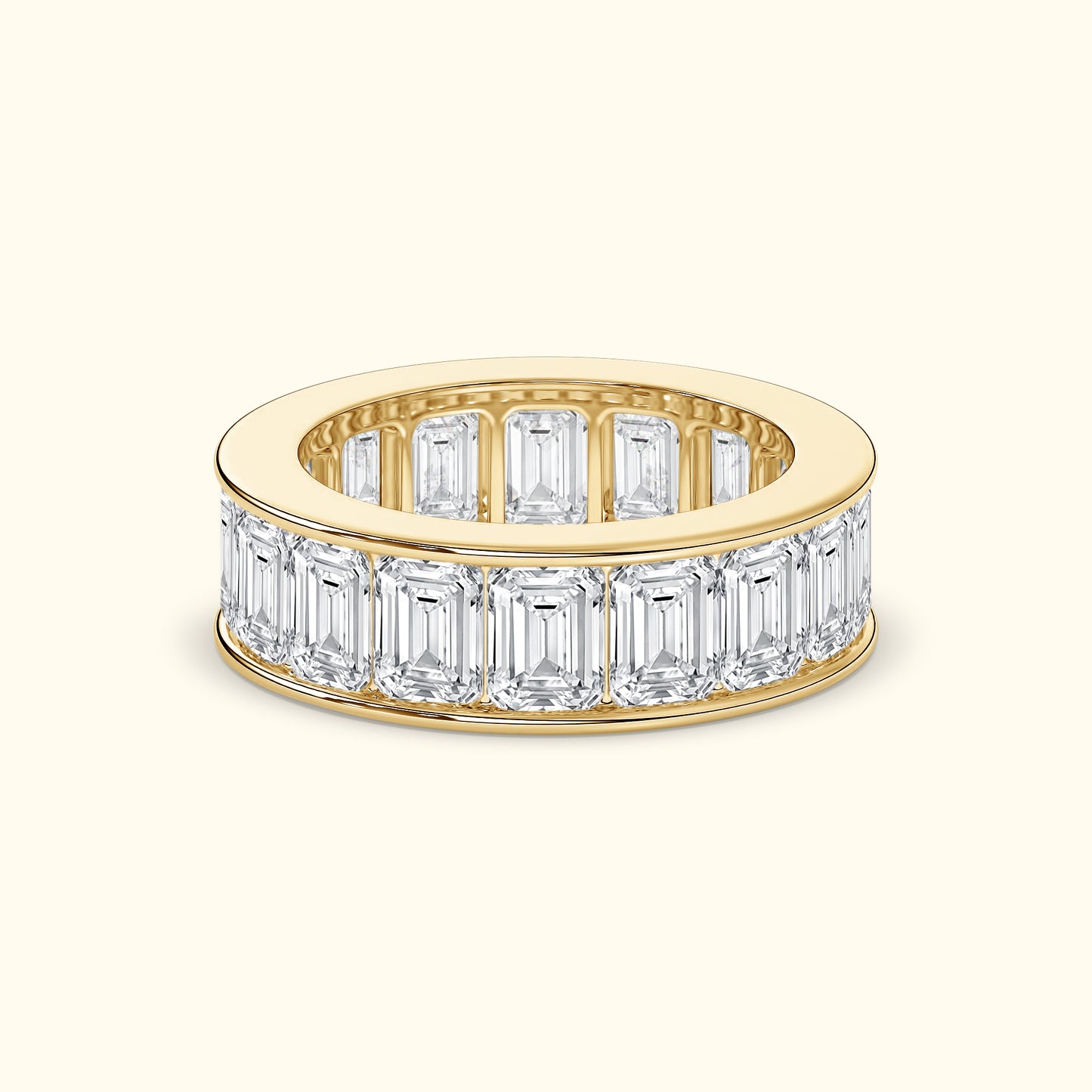 'Allison'Emerald-Cut Diamond Channel-Set Eternity Band