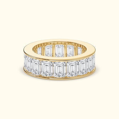 'Allison'Emerald-Cut Diamond Channel-Set Eternity Band