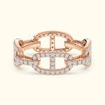Diamond Chain Link Wedding Band