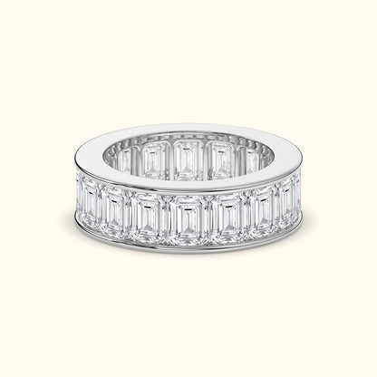 'Allison'Emerald-Cut Diamond Channel-Set Eternity Band