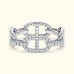 Diamond Chain Link Wedding Band