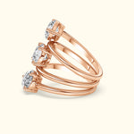 Round Diamond Spiral Ring