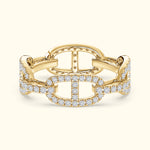 Diamond Chain Link Wedding Band