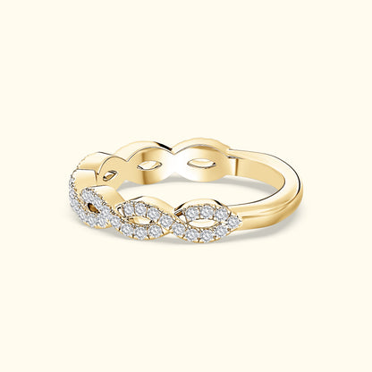 'Kayla' French Pavè Infinity Diamond Band