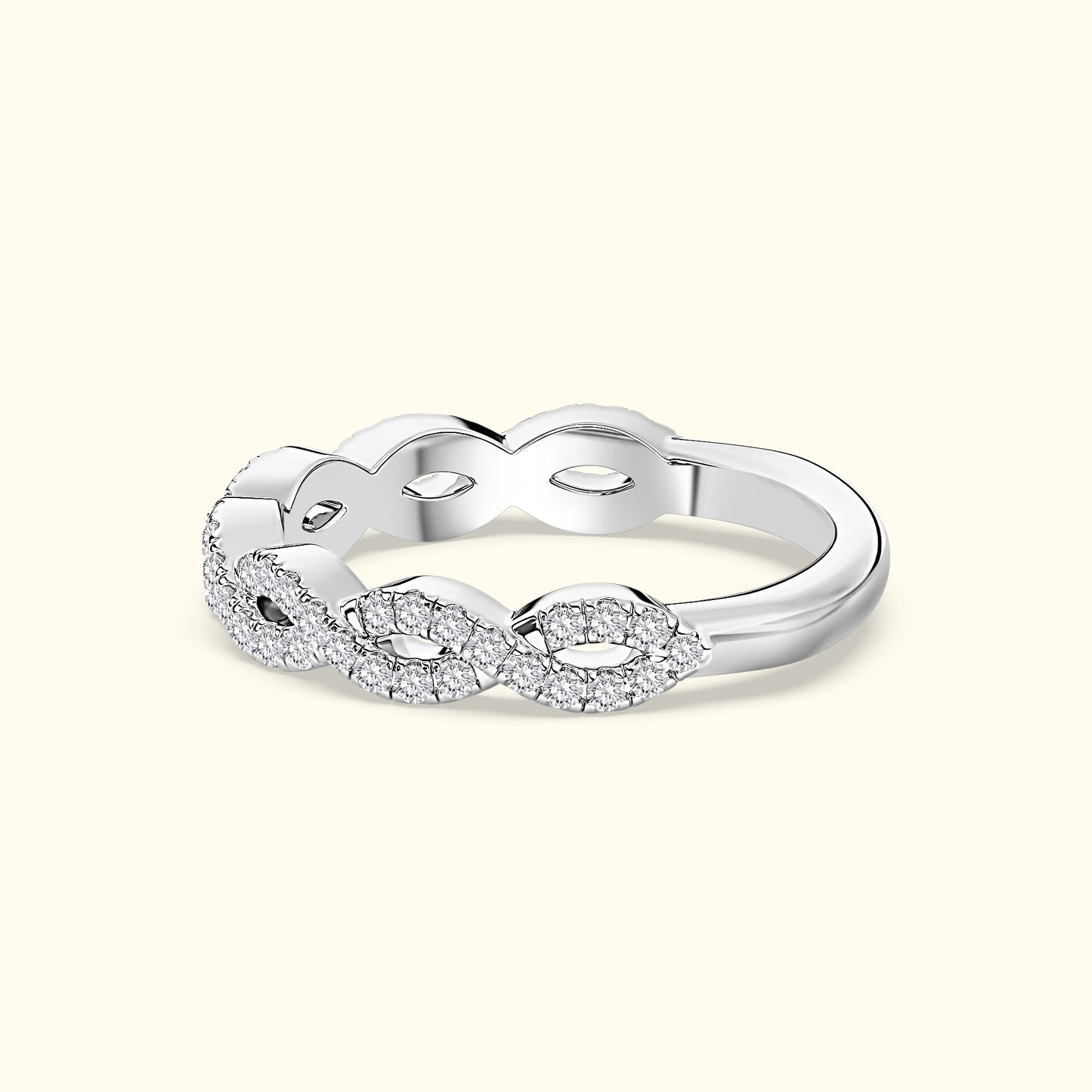'Kayla' French Pavè Infinity Diamond Band