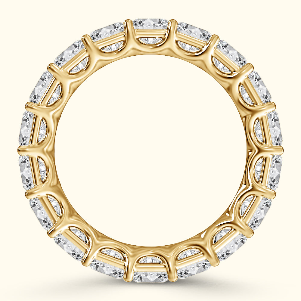 'Carmen' Eternity Emerald Diamond Wedding Band