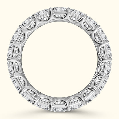 'Carmen' Eternity Emerald Diamond Wedding Band