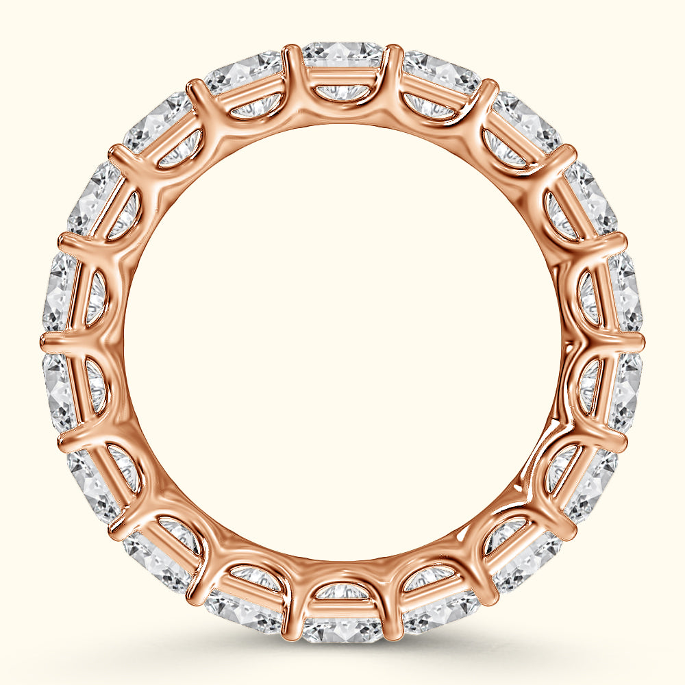 'Carmen' Eternity Emerald Diamond Wedding Band