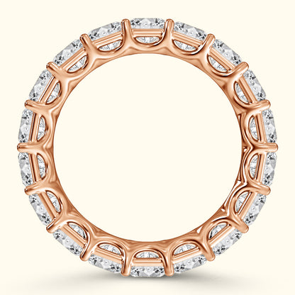 'Carmen' Eternity Emerald Diamond Wedding Band