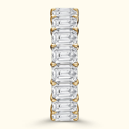 'Carmen' Eternity Emerald Diamond Wedding Band