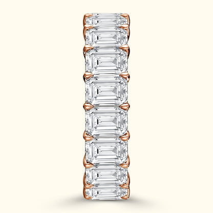 'Carmen' Eternity Emerald Diamond Wedding Band