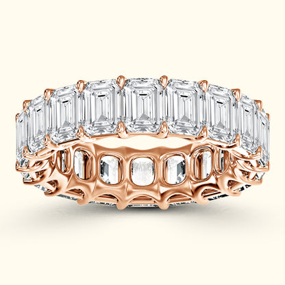 'Carmen' Eternity Emerald Diamond Wedding Band