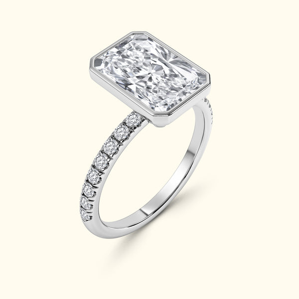 Radiant cut diamond engagement ring setting by Billig Jewelers