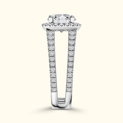 Goldie ' Diamond Engagement Ring - Halo Elegance