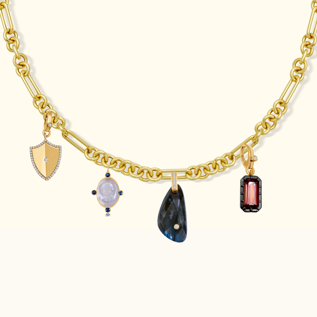 Diamond with Tourmaline Emerald Pendant