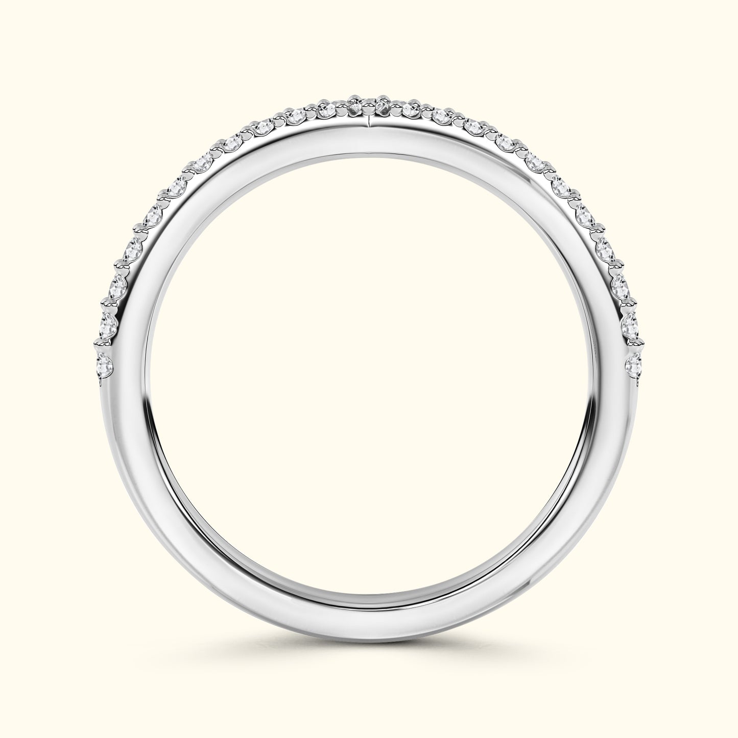 'Emmie' French Pavè V-Shaped .25ct Diamond Band