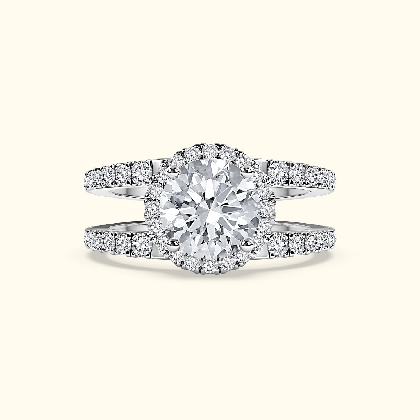 Goldie ' Diamond Engagement Ring - Halo Elegance