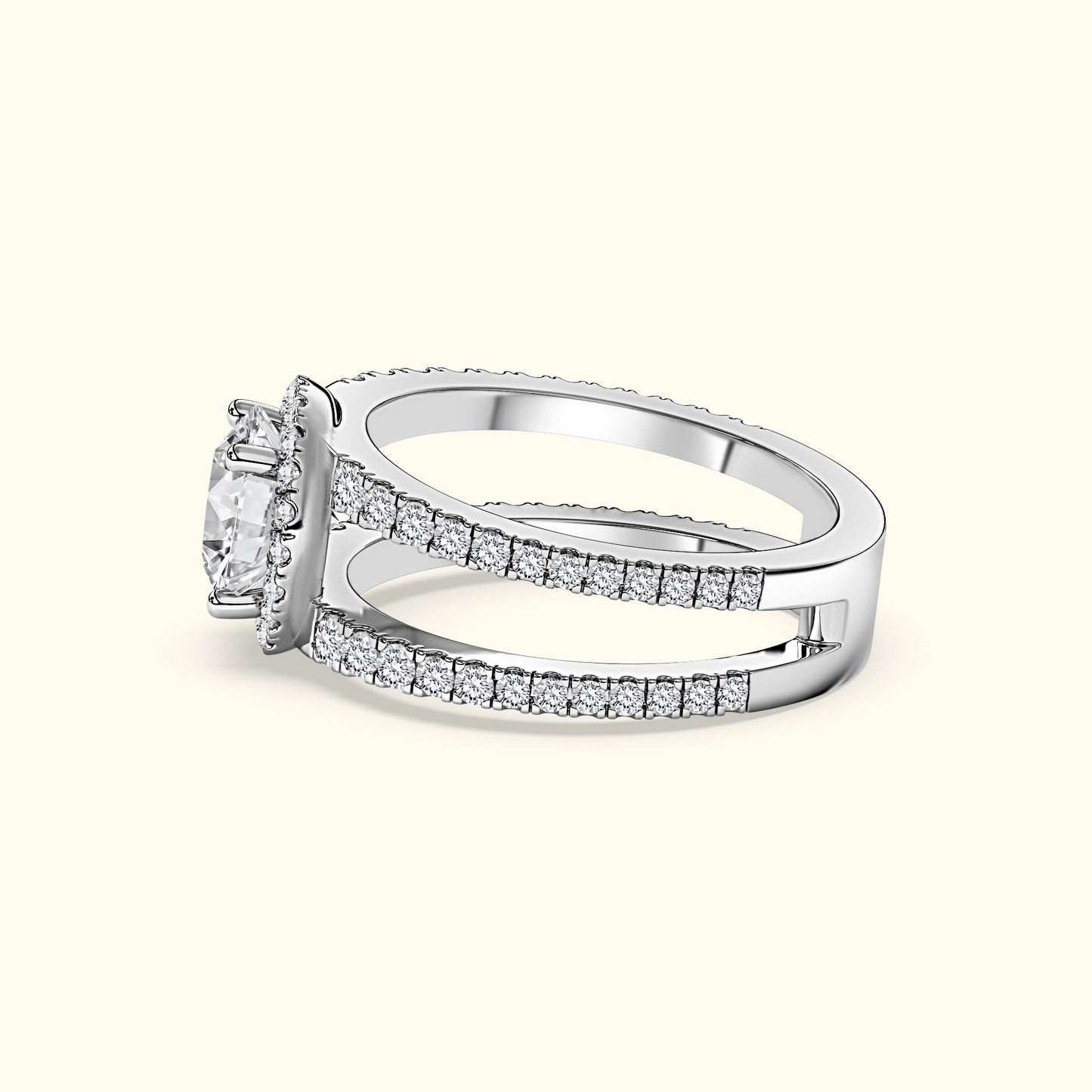 Goldie ' Diamond Engagement Ring - Halo Elegance