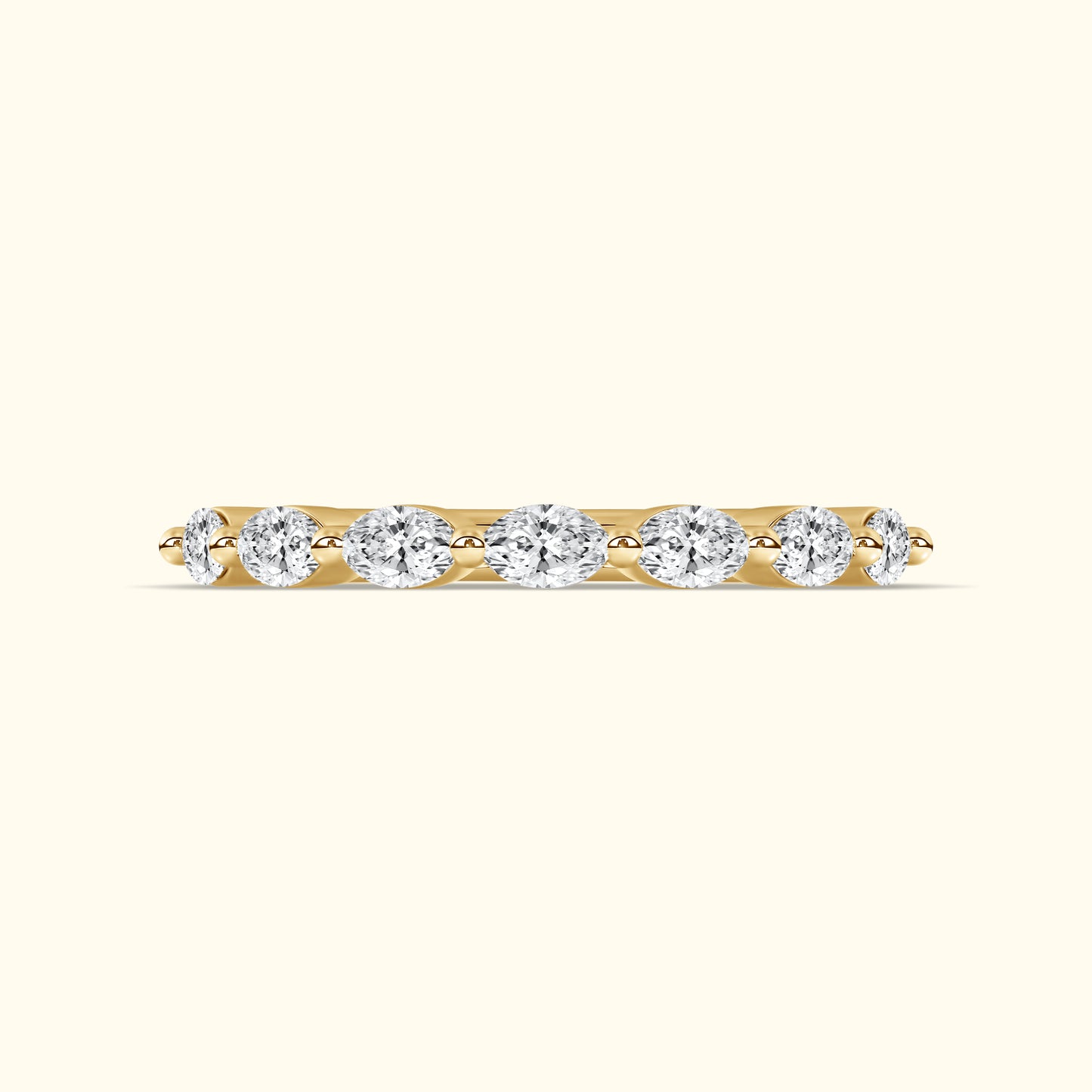 'Aubrey' Marquise Shaped .45ct Diamond Wedding Band