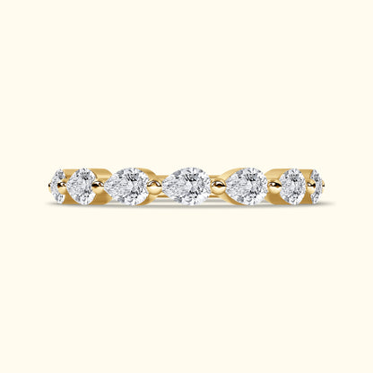 'Nora' Pear Shaped Diamond Wedding Band