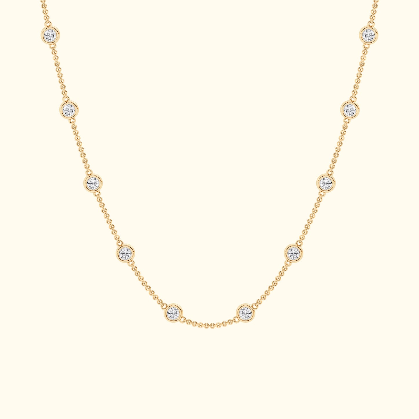 Diamonds By The Yard' Necklace in 14K Yellow Gold (3 ct. tw.)