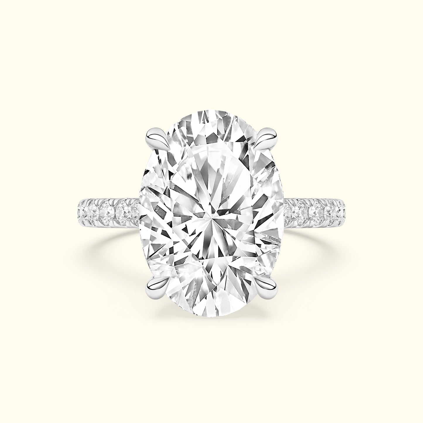 'Elizabeth' Ring with 5.07ct Oval Diamond