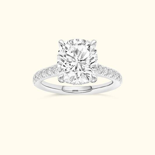 'Elizabeth' Ring with 5.03ct Cushion Diamond