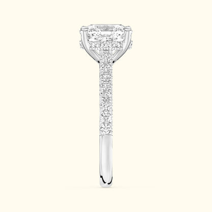 'Elizabeth' Ring with 4.07ct Cushion Diamond