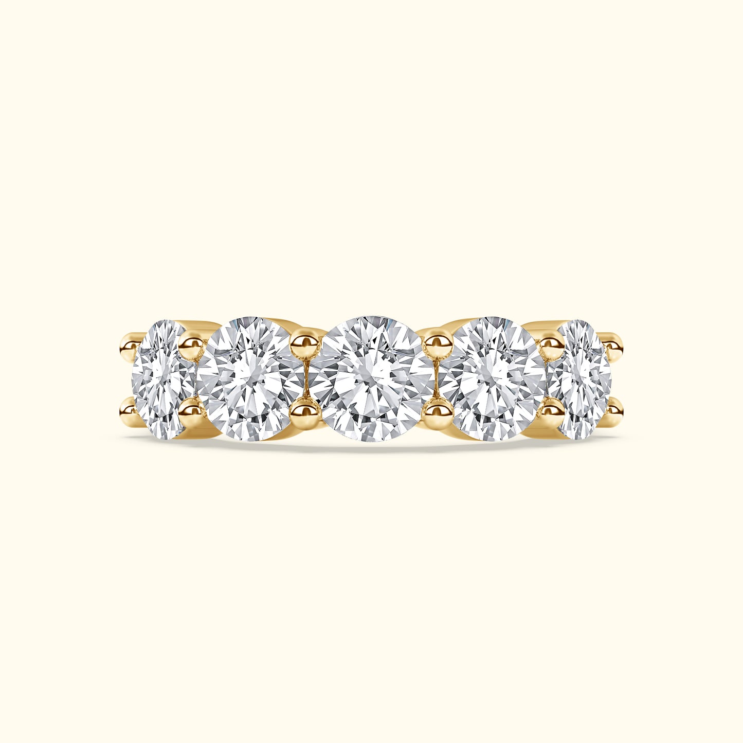 'Emily' 5 Stone 2.00ct  Round Diamond Wedding Band