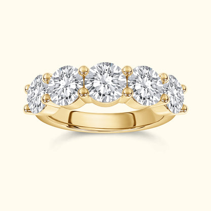'Emily' 5 Stone 2.00ct  Round Diamond Wedding Band