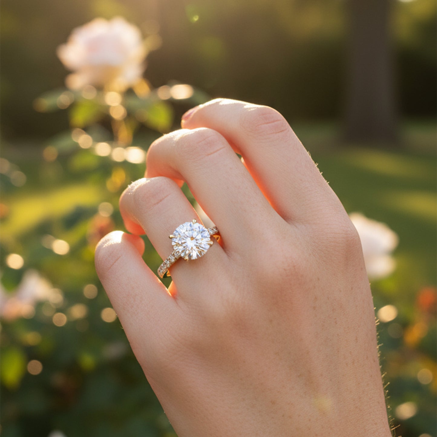 'Alana' Diamond Ring with Two-Tone Design