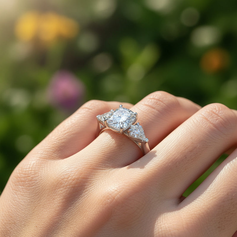 'Madeline' Ring with 2.02ct Cushion Diamond