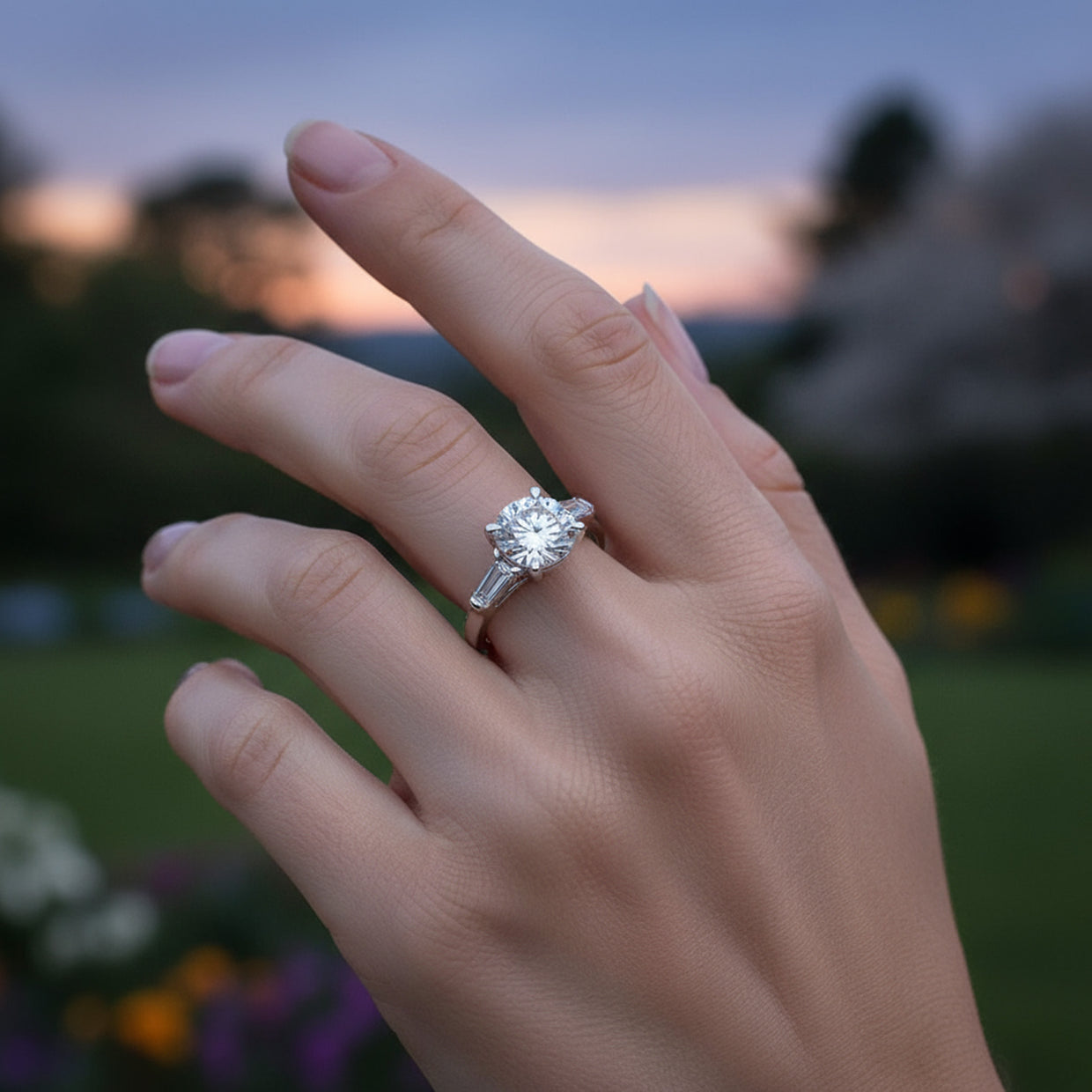 'Meghan' Ring with 3.09ct Round Diamond
