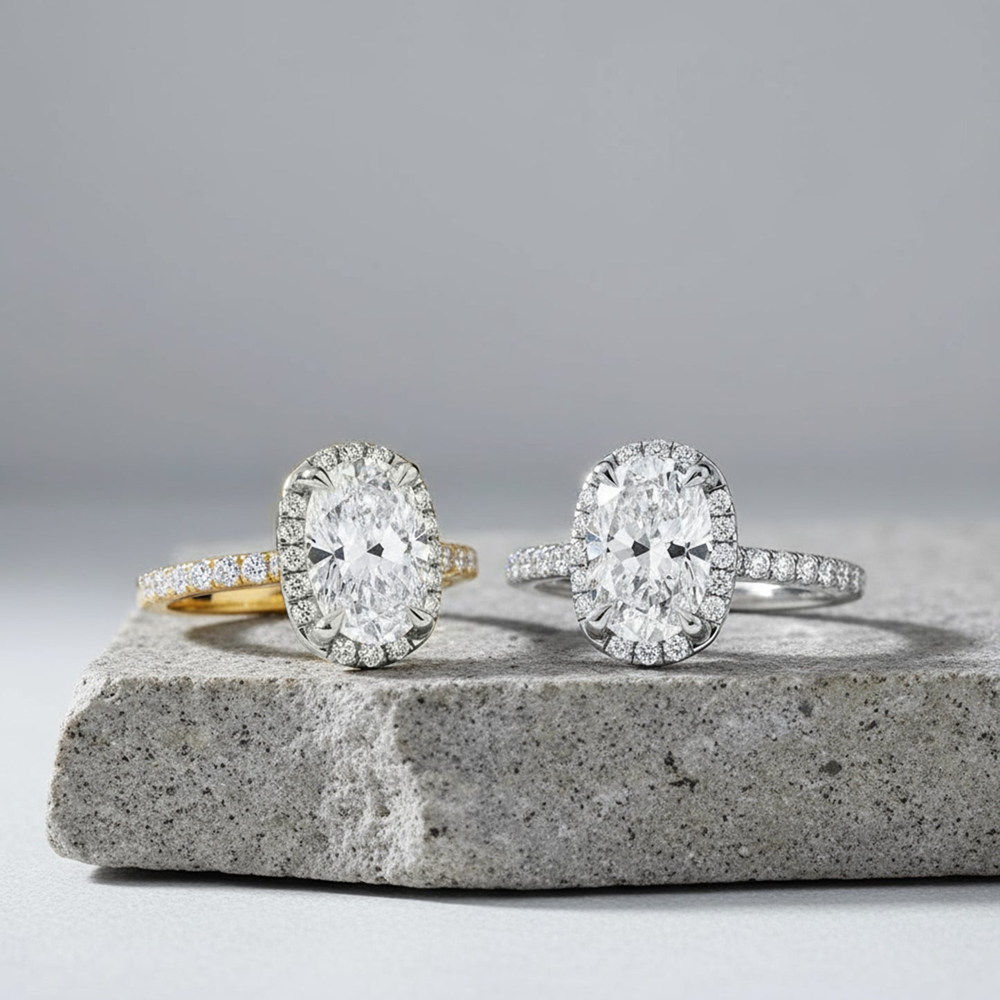 'Stacie' Diamond Engagement Ring - Halo Elegance