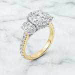 'Tessa' 3 Stone Oval Engagement Ring