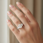 'Tessa' 3 Stone Oval Engagement Ring