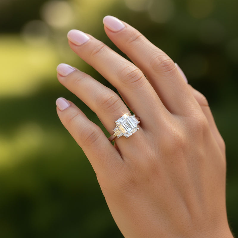 'Vivian' Ring with 2.03ct Emerald Diamond