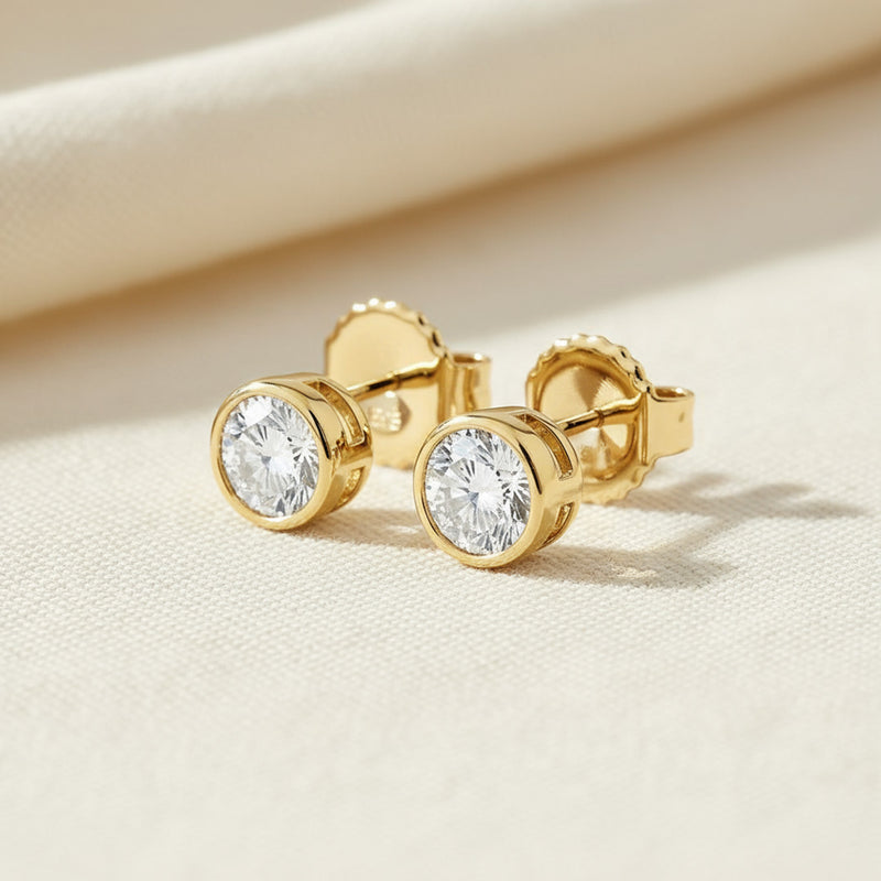 Bezel Set 2.00ct Round Studs