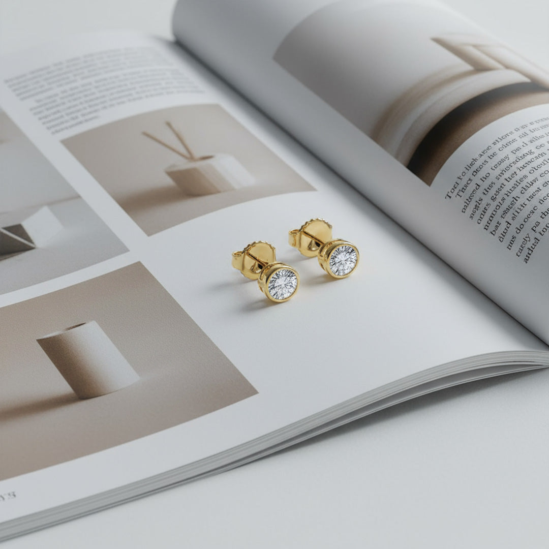 Bezel Set 2.00ct Round Studs