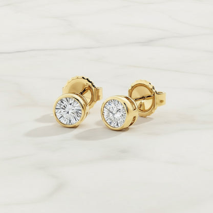 Bezel Set 2.00ct Round Studs