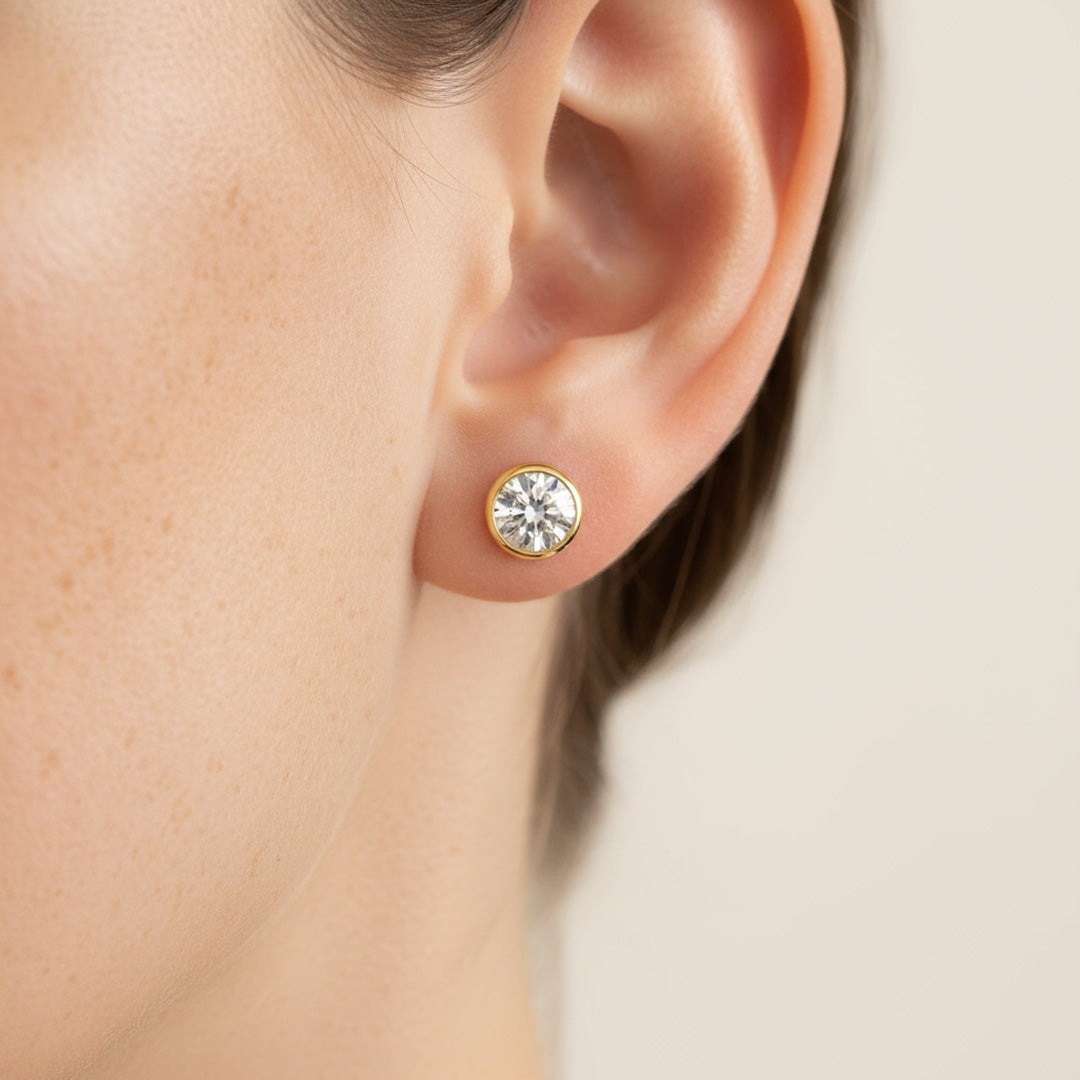 Bezel Set 2.00ct Round Studs