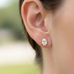 Bezel Set 2.00ct Oval Studs