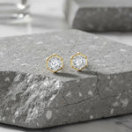 Hexagon Cut 2.00ct Diamond Studs