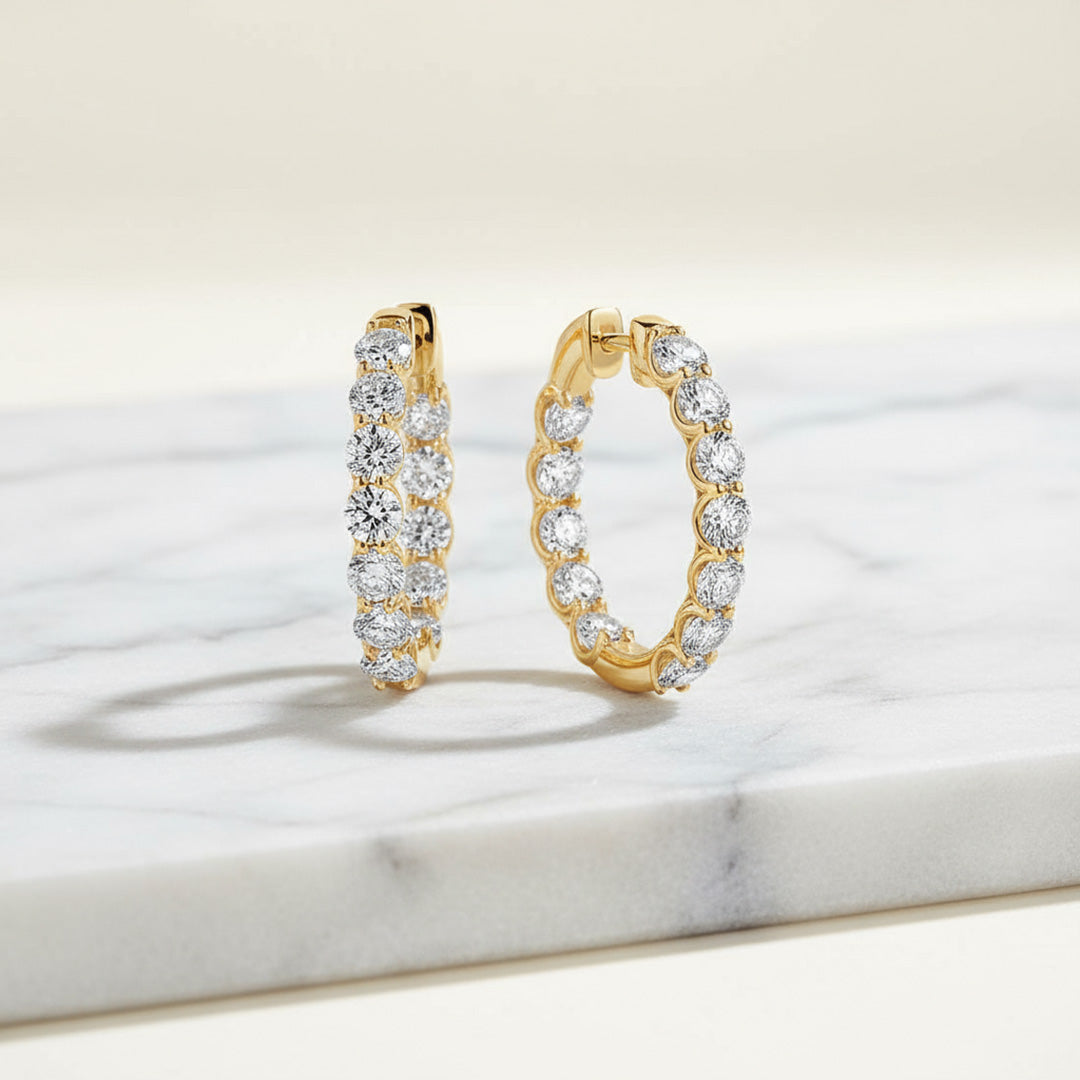 6.00ct Inside-Out Hoops