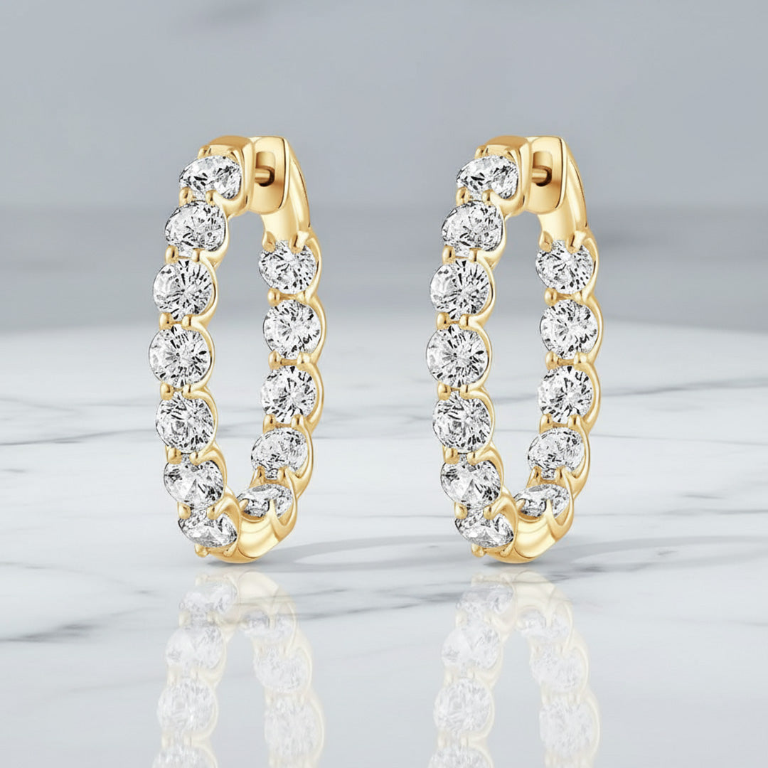 6.00ct Inside-Out Hoops